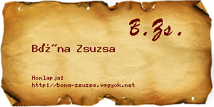 Bóna Zsuzsa névjegykártya