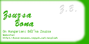 zsuzsa bona business card